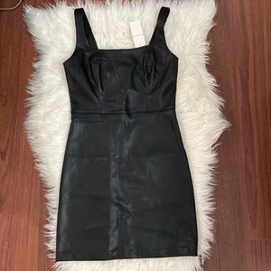 Vegan Leather Mini Dress NWT